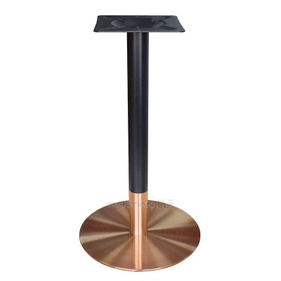 Fantian Customized Size Stainless Steel Rose Gold Round Brushed Table Base Metal For Sale