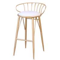 Nordic bar stool leisure creative dining chair gold bar chair simple bar stool back high chair