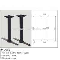 Black Cross Cast iron table leg base